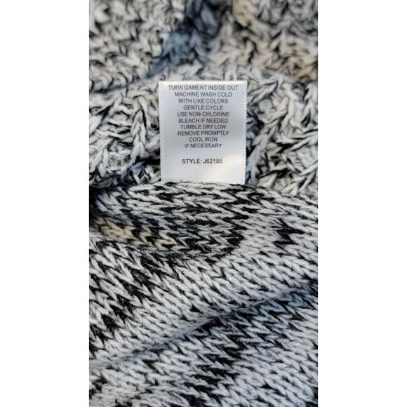 Sweater Its Our Time Black & Cream Knit Long Sleeve Womens Medium New - Picture 6 of 9
